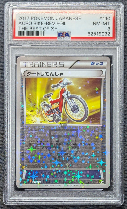 Pokemon 2017 Japanese Best of XY Acro Bike 110/171 Reverse Holo Card - NM-MT PSA 8