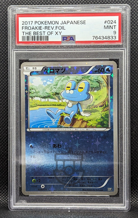 Pokemon 2017 Japanese Best of XY Froakie Reverse Foil 024/131 Card - Mint PSA 9