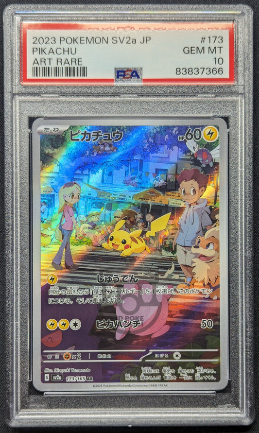 Pokemon 2023 Japanese 151 sv2a - Pikachu 173/165 AR Card - Mint PSA 10