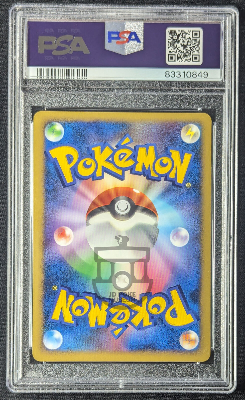 Pokemon 2007 Japanese 10th Movie Promo - Mewtwo Holo Swirl Card - PSA 8 NM-Mint